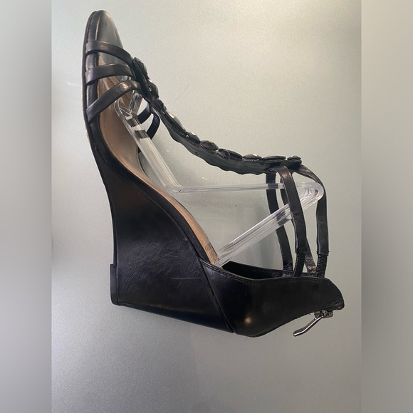 Vince Camaro Women’s Zen Leather Wedge Sandal Black Size 8.5. - Picture 6 of 8